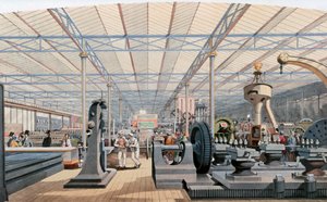 Machinery Hall、Crystal Palace Exhibition、ロンドン、1851 作： Unbekannt