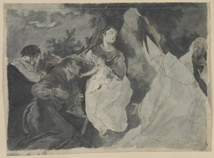 マドンナと子供と聖人、1700年代。 作： Unbekannt