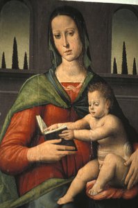 聖母子像 15世紀 イタリア、マルケ州マテリカ ピエサンティ美術館蔵 作： Unbekannt