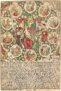 ロザリオを持ったマドンナ、1485年。