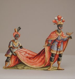 ムーア人の付き添いを持つ魔術師、18 世紀。 作： Unbekannt