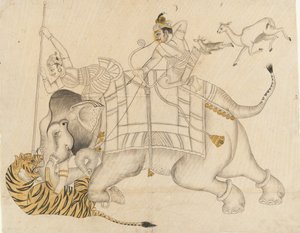 マハラオシャトルサルII 1866-89タイガー狩り1866-89。 作： Unbekannt