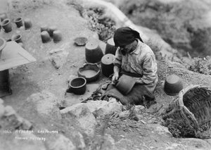 陶器作り、アタラヤ、ラスパルマス、グランカナリア島、カナリア諸島、スペイン、c1920s-c1930s 作： Unbekannt