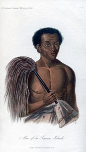 サモア諸島の男、1848 作： Unbekannt