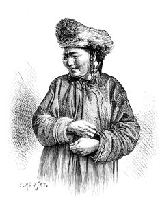 満州女性、c1890 作： Unbekannt