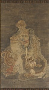 ライオンに座っている文殊菩薩、1368-1644。 作： Unbekannt