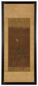 獅子に乗った文殊菩薩、室町時代、1392～1568年。 作： Unbekannt