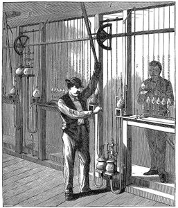 電球の製造、c1883 1896 作： Unbekannt