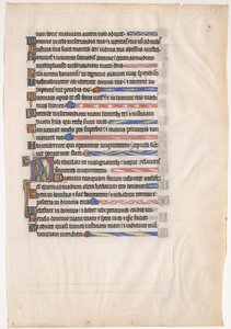 Royal Psalter の写本の葉、13 世紀。 作： Unbekannt