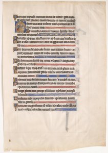 Royal Psalter の写本の葉、13 世紀。