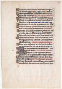 Royal Psalter の写本の葉、イギリス、13 世紀。 作： Unbekannt