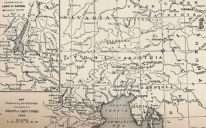 カンポフォルミオ条約前のキャンペーンを示す地図、1797年、1896年 作： Unbekannt