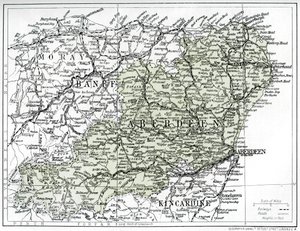 アバディーンシャイアの地図、1924-1926年 作： Unbekannt