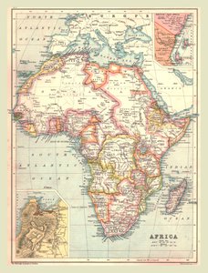 アフリカの地図、1902年。