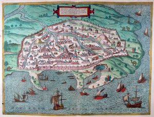 17世紀のエジプトのアレクサンドリアの地図
