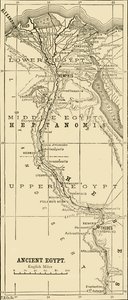 古代エジプトの地図、1890年。 作： Unbekannt