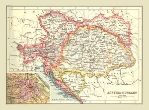 オーストリア-ハンガリーの地図、1902年。 作： Unbekannt