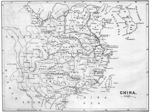 中国の地図、1847年