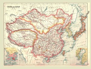 中国と日本の地図、1902年。 作： Unbekannt