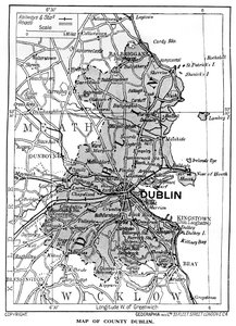 アイルランド、ダブリン州の地図、1924-1926年 作： Unbekannt