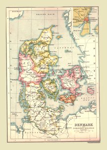 デンマークの地図、1902年。 作： Unbekannt