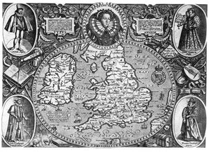 イギリスの地図、16世紀、1896年 作： Unbekannt