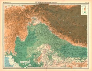 インドの地図-北西部