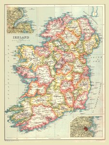 アイルランドの地図、1902年。 作： Unbekannt