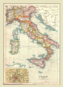 イタリアの地図、1902年。 作： Unbekannt