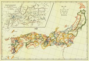 家康、1903年の時代の地方の日本の地図。 作： Unbekannt