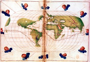 マゼランの世界一周航海の地図、1519 ～ 1521 年