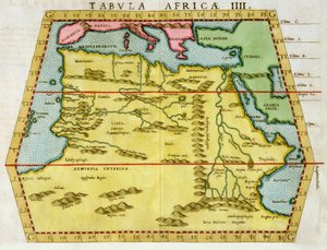 北アフリカの地図、1580 年代 作： Unbekannt