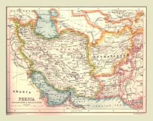 ペルシャの地図、1902年。 作： Unbekannt