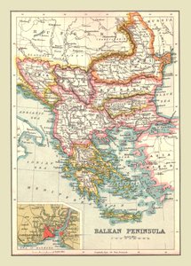 バルカン半島の地図、1902年。 作： Unbekannt
