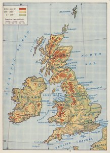 1910年のイギリス諸島の地図 作： Unbekannt
