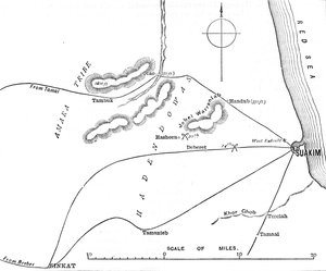 スアキム周辺の地図、c1885