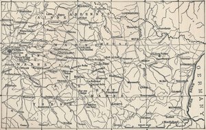 1814年の作戦分野の地図、1896年 作： Unbekannt