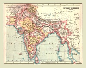 インド帝国の地図、1902年。