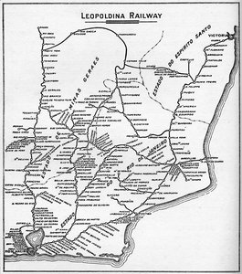 レオポルディナ鉄道システムの地図、1914年。 作： Unbekannt