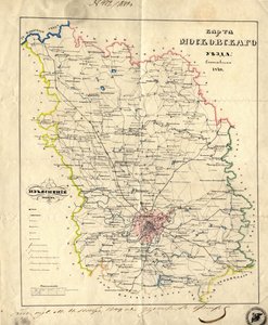 モスクワ県の地図、1849年 作： Unbekannt