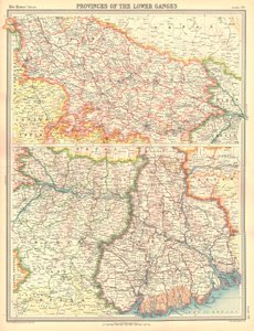 ローワーガンジスの州の地図 作： Unbekannt