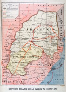 1899年のトランスバール戦争劇場の地図