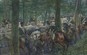 マーボットの兵士がリトリートで採餌1896 作： Unbekannt