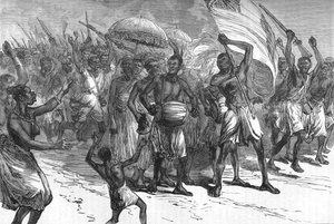 アシャンティー戦士の行進、c1880 作： Unbekannt