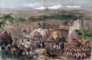 インドの軍隊の行進、1848