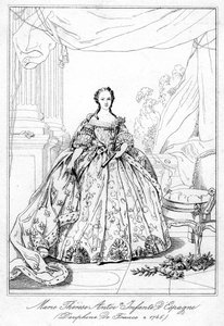 スペインのマリアテレサ、スペインのフィリップ5世王の娘、1726-1746年 作： Unbekannt
