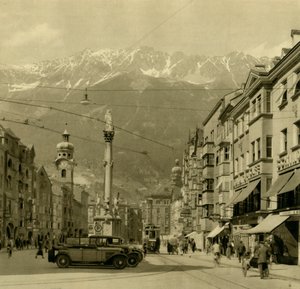 マリアテレジエン通り、インスブルック、チロル、オーストリア、c1935。 作： Unbekannt