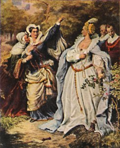 マリア・スチュアート1542-1587とエリザベスv。イギリス1533-1603、1934。 作： Unbekannt