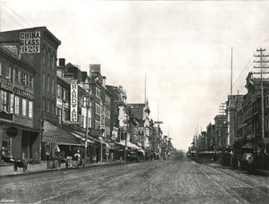マーケットストリート、フィラデルフィア、アメリカ合衆国、1895年。 作： Unbekannt