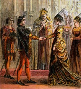 ヘンリー5世の結婚、1420年、c1850 作： Unbekannt